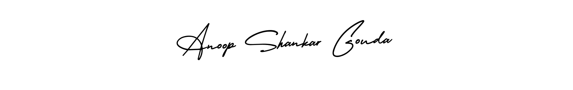 Create a beautiful signature design for name Anoop Shankar Gouda. With this signature (AmerikaSignatureDemo-Regular) fonts, you can make a handwritten signature for free. Anoop Shankar Gouda signature style 3 images and pictures png