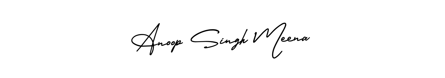 Create a beautiful signature design for name Anoop Singh Meena. With this signature (AmerikaSignatureDemo-Regular) fonts, you can make a handwritten signature for free. Anoop Singh Meena signature style 3 images and pictures png