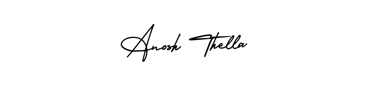 if you are searching for the best signature style for your name Anosh Thella. so please give up your signature search. here we have designed multiple signature styles  using AmerikaSignatureDemo-Regular. Anosh Thella signature style 3 images and pictures png