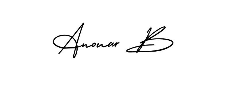 Best and Professional Signature Style for Anouar B. AmerikaSignatureDemo-Regular Best Signature Style Collection. Anouar B signature style 3 images and pictures png