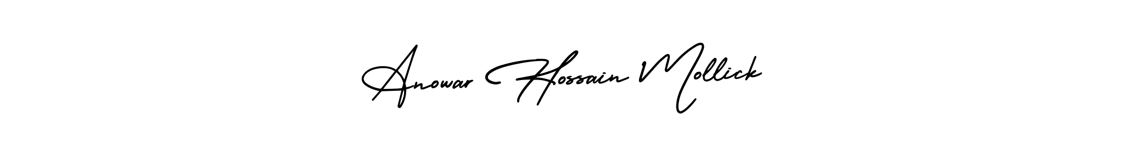 if you are searching for the best signature style for your name Anowar Hossain Mollick. so please give up your signature search. here we have designed multiple signature styles  using AmerikaSignatureDemo-Regular. Anowar Hossain Mollick signature style 3 images and pictures png