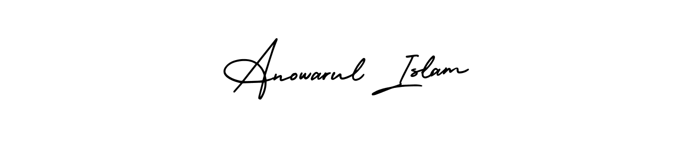 Also You can easily find your signature by using the search form. We will create Anowarul Islam name handwritten signature images for you free of cost using AmerikaSignatureDemo-Regular sign style. Anowarul Islam signature style 3 images and pictures png