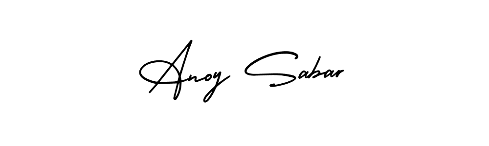 Create a beautiful signature design for name Anoy Sabar. With this signature (AmerikaSignatureDemo-Regular) fonts, you can make a handwritten signature for free. Anoy Sabar signature style 3 images and pictures png