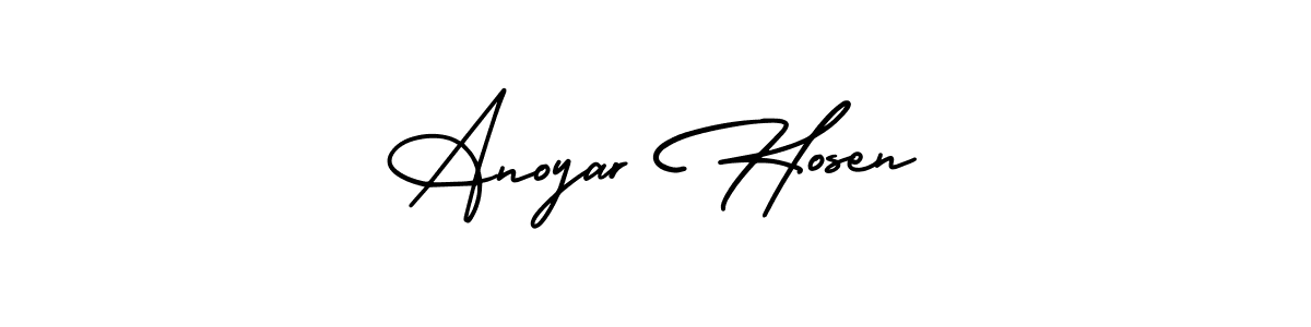 Create a beautiful signature design for name Anoyar Hosen. With this signature (AmerikaSignatureDemo-Regular) fonts, you can make a handwritten signature for free. Anoyar Hosen signature style 3 images and pictures png