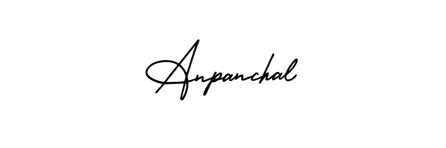 How to make Anpanchal name signature. Use AmerikaSignatureDemo-Regular style for creating short signs online. This is the latest handwritten sign. Anpanchal signature style 3 images and pictures png
