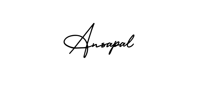Make a beautiful signature design for name Ansapal. With this signature (AmerikaSignatureDemo-Regular) style, you can create a handwritten signature for free. Ansapal signature style 3 images and pictures png