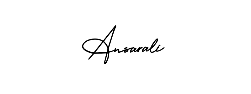 Create a beautiful signature design for name Ansarali. With this signature (AmerikaSignatureDemo-Regular) fonts, you can make a handwritten signature for free. Ansarali signature style 3 images and pictures png