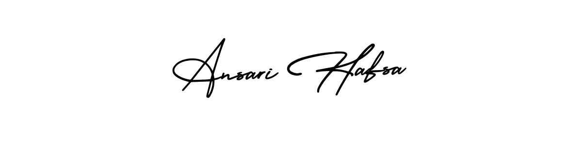 Ansari Hafsa stylish signature style. Best Handwritten Sign (AmerikaSignatureDemo-Regular) for my name. Handwritten Signature Collection Ideas for my name Ansari Hafsa. Ansari Hafsa signature style 3 images and pictures png
