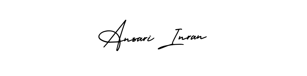 Similarly AmerikaSignatureDemo-Regular is the best handwritten signature design. Signature creator online .You can use it as an online autograph creator for name Ansari Inran. Ansari Inran signature style 3 images and pictures png
