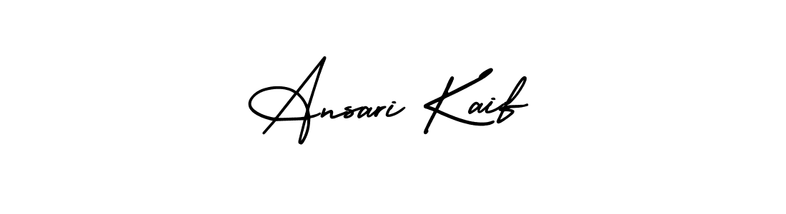 Design your own signature with our free online signature maker. With this signature software, you can create a handwritten (AmerikaSignatureDemo-Regular) signature for name Ansari Kaif. Ansari Kaif signature style 3 images and pictures png