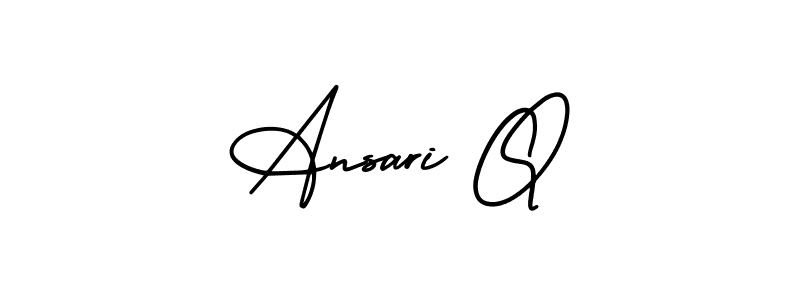 You can use this online signature creator to create a handwritten signature for the name Ansari Q. This is the best online autograph maker. Ansari Q signature style 3 images and pictures png
