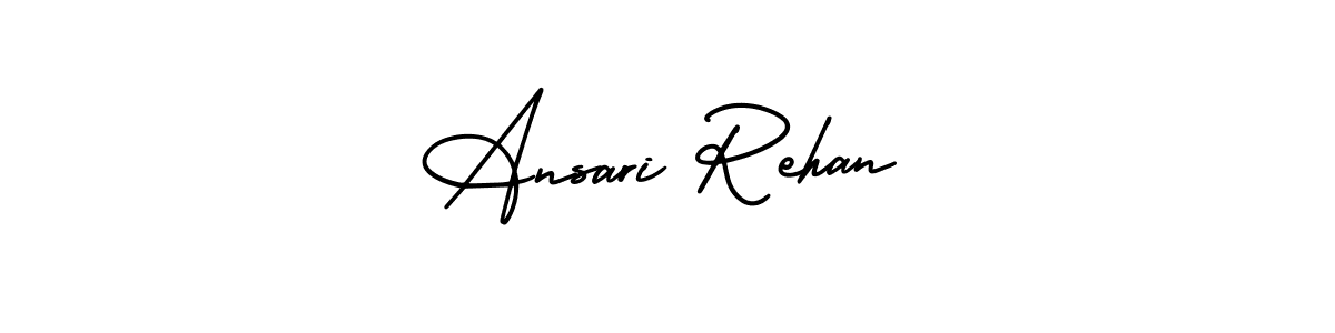 Design your own signature with our free online signature maker. With this signature software, you can create a handwritten (AmerikaSignatureDemo-Regular) signature for name Ansari Rehan. Ansari Rehan signature style 3 images and pictures png