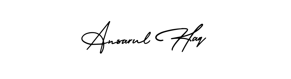 How to Draw Ansarul Haq signature style? AmerikaSignatureDemo-Regular is a latest design signature styles for name Ansarul Haq. Ansarul Haq signature style 3 images and pictures png