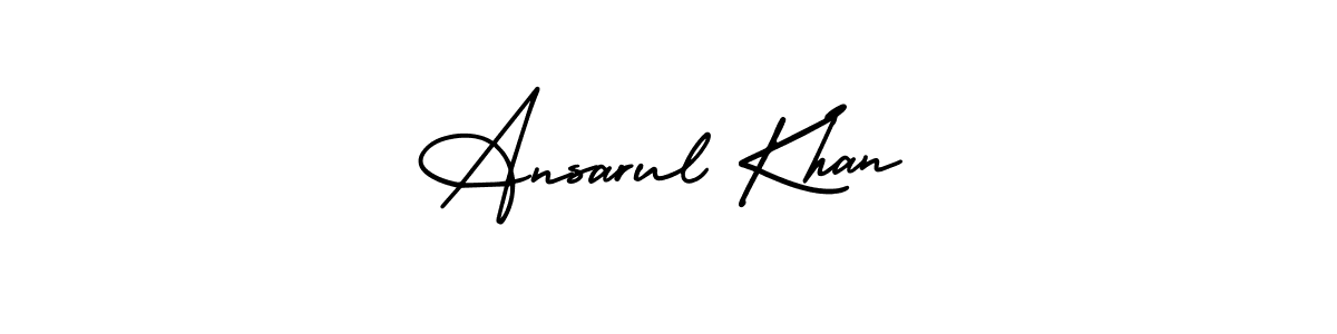 Ansarul Khan stylish signature style. Best Handwritten Sign (AmerikaSignatureDemo-Regular) for my name. Handwritten Signature Collection Ideas for my name Ansarul Khan. Ansarul Khan signature style 3 images and pictures png