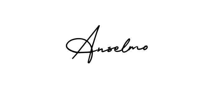 How to make Anselmo signature? AmerikaSignatureDemo-Regular is a professional autograph style. Create handwritten signature for Anselmo name. Anselmo signature style 3 images and pictures png