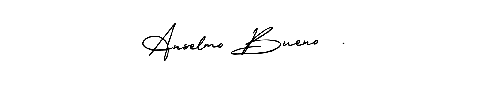 Design your own signature with our free online signature maker. With this signature software, you can create a handwritten (AmerikaSignatureDemo-Regular) signature for name Anselmo Bueno  .. Anselmo Bueno  . signature style 3 images and pictures png