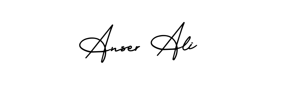 How to make Anser Ali signature? AmerikaSignatureDemo-Regular is a professional autograph style. Create handwritten signature for Anser Ali name. Anser Ali signature style 3 images and pictures png