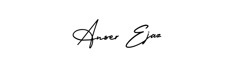 Anser Ejaz stylish signature style. Best Handwritten Sign (AmerikaSignatureDemo-Regular) for my name. Handwritten Signature Collection Ideas for my name Anser Ejaz. Anser Ejaz signature style 3 images and pictures png