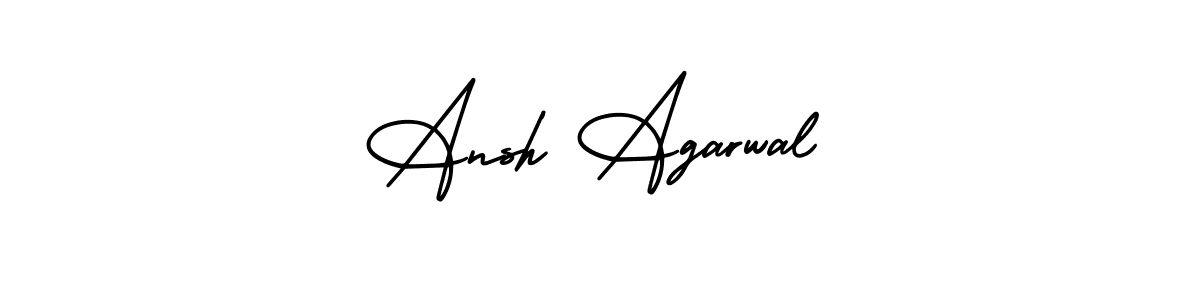 The best way (AmerikaSignatureDemo-Regular) to make a short signature is to pick only two or three words in your name. The name Ansh Agarwal include a total of six letters. For converting this name. Ansh Agarwal signature style 3 images and pictures png