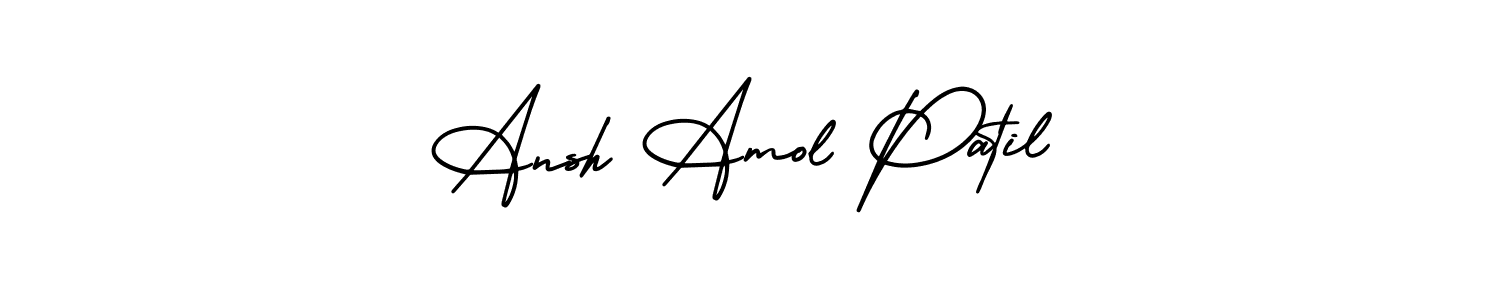 The best way (AmerikaSignatureDemo-Regular) to make a short signature is to pick only two or three words in your name. The name Ansh Amol Patil include a total of six letters. For converting this name. Ansh Amol Patil signature style 3 images and pictures png