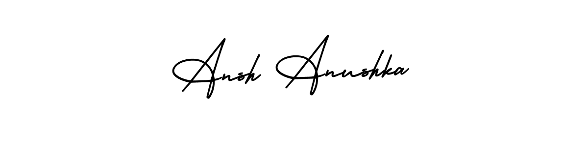 AmerikaSignatureDemo-Regular is a professional signature style that is perfect for those who want to add a touch of class to their signature. It is also a great choice for those who want to make their signature more unique. Get Ansh Anushka name to fancy signature for free. Ansh Anushka signature style 3 images and pictures png