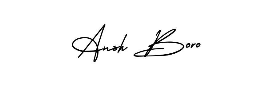 How to make Ansh Boro signature? AmerikaSignatureDemo-Regular is a professional autograph style. Create handwritten signature for Ansh Boro name. Ansh Boro signature style 3 images and pictures png