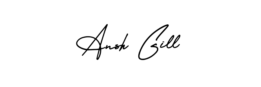 Make a short Ansh Gill signature style. Manage your documents anywhere anytime using AmerikaSignatureDemo-Regular. Create and add eSignatures, submit forms, share and send files easily. Ansh Gill signature style 3 images and pictures png