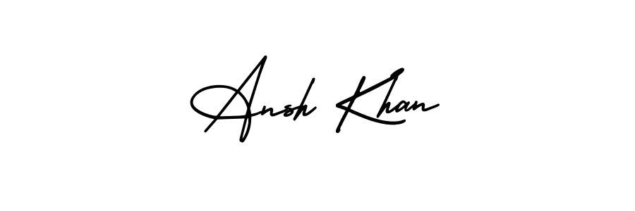 Make a beautiful signature design for name Ansh Khan. With this signature (AmerikaSignatureDemo-Regular) style, you can create a handwritten signature for free. Ansh Khan signature style 3 images and pictures png