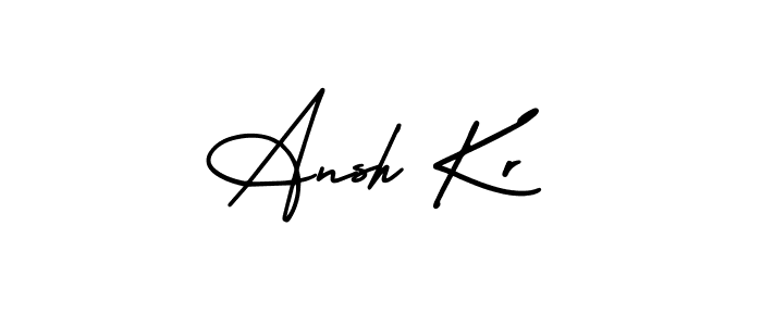 if you are searching for the best signature style for your name Ansh Kr. so please give up your signature search. here we have designed multiple signature styles  using AmerikaSignatureDemo-Regular. Ansh Kr signature style 3 images and pictures png