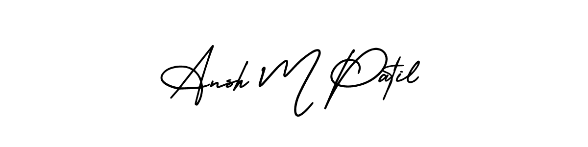 AmerikaSignatureDemo-Regular is a professional signature style that is perfect for those who want to add a touch of class to their signature. It is also a great choice for those who want to make their signature more unique. Get Ansh M Patil name to fancy signature for free. Ansh M Patil signature style 3 images and pictures png