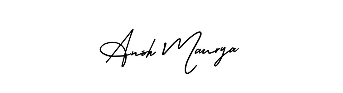 Also You can easily find your signature by using the search form. We will create Ansh Maurya name handwritten signature images for you free of cost using AmerikaSignatureDemo-Regular sign style. Ansh Maurya signature style 3 images and pictures png