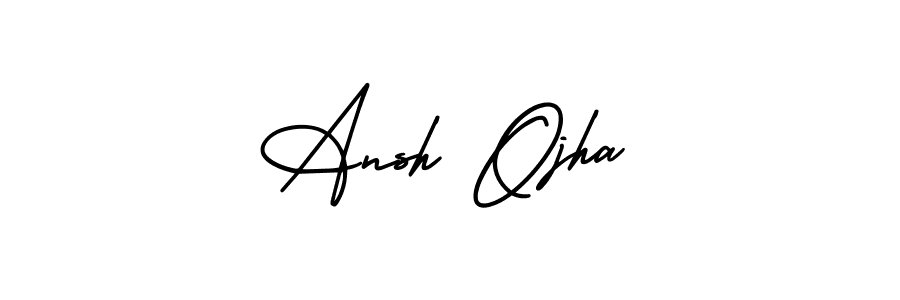 How to Draw Ansh Ojha signature style? AmerikaSignatureDemo-Regular is a latest design signature styles for name Ansh Ojha. Ansh Ojha signature style 3 images and pictures png