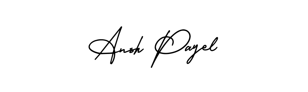 AmerikaSignatureDemo-Regular is a professional signature style that is perfect for those who want to add a touch of class to their signature. It is also a great choice for those who want to make their signature more unique. Get Ansh Payel name to fancy signature for free. Ansh Payel signature style 3 images and pictures png