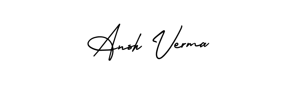 It looks lik you need a new signature style for name Ansh Verma. Design unique handwritten (AmerikaSignatureDemo-Regular) signature with our free signature maker in just a few clicks. Ansh Verma signature style 3 images and pictures png