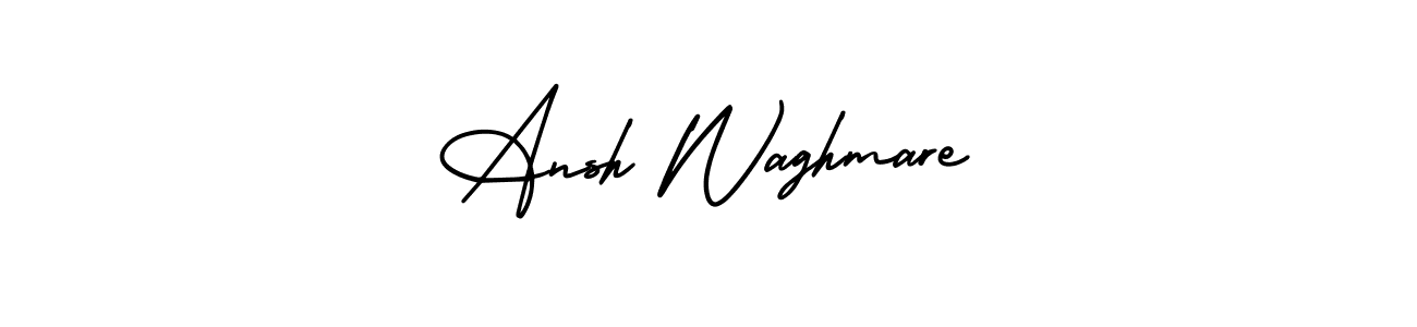 if you are searching for the best signature style for your name Ansh Waghmare. so please give up your signature search. here we have designed multiple signature styles  using AmerikaSignatureDemo-Regular. Ansh Waghmare signature style 3 images and pictures png