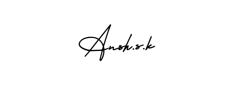 Make a beautiful signature design for name Ansh.s.k. Use this online signature maker to create a handwritten signature for free. Ansh.s.k signature style 3 images and pictures png