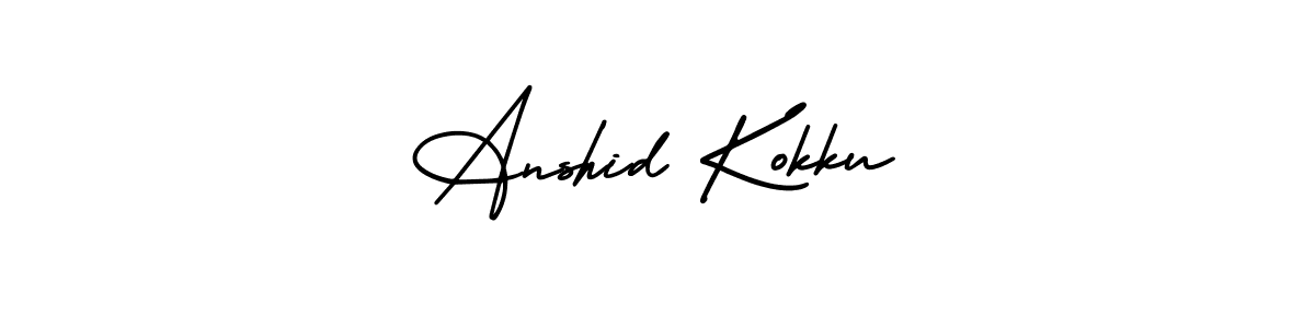 Also we have Anshid Kokku name is the best signature style. Create professional handwritten signature collection using AmerikaSignatureDemo-Regular autograph style. Anshid Kokku signature style 3 images and pictures png
