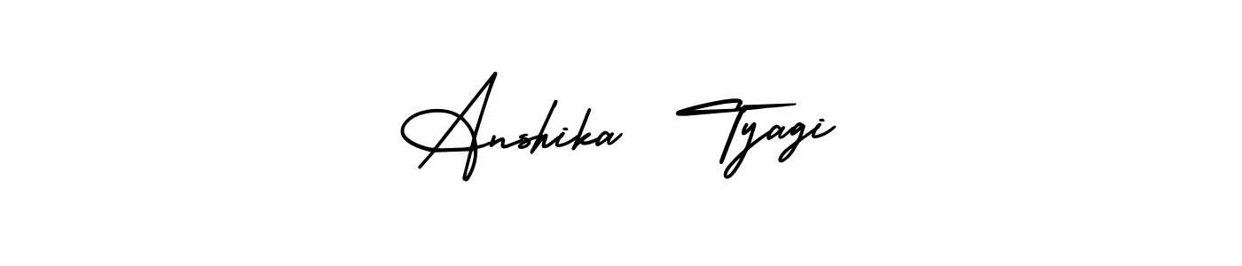 Anshika  Tyagi stylish signature style. Best Handwritten Sign (AmerikaSignatureDemo-Regular) for my name. Handwritten Signature Collection Ideas for my name Anshika  Tyagi. Anshika  Tyagi signature style 3 images and pictures png