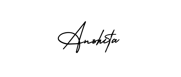 How to Draw Anshita signature style? AmerikaSignatureDemo-Regular is a latest design signature styles for name Anshita. Anshita signature style 3 images and pictures png