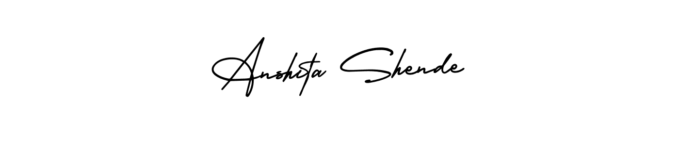 Similarly AmerikaSignatureDemo-Regular is the best handwritten signature design. Signature creator online .You can use it as an online autograph creator for name Anshita Shende. Anshita Shende signature style 3 images and pictures png