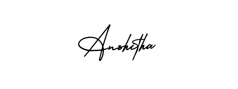 Make a beautiful signature design for name Anshitha. Use this online signature maker to create a handwritten signature for free. Anshitha signature style 3 images and pictures png