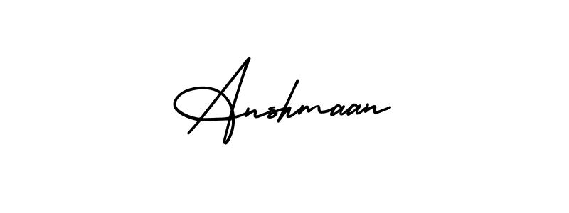 Use a signature maker to create a handwritten signature online. With this signature software, you can design (AmerikaSignatureDemo-Regular) your own signature for name Anshmaan. Anshmaan signature style 3 images and pictures png