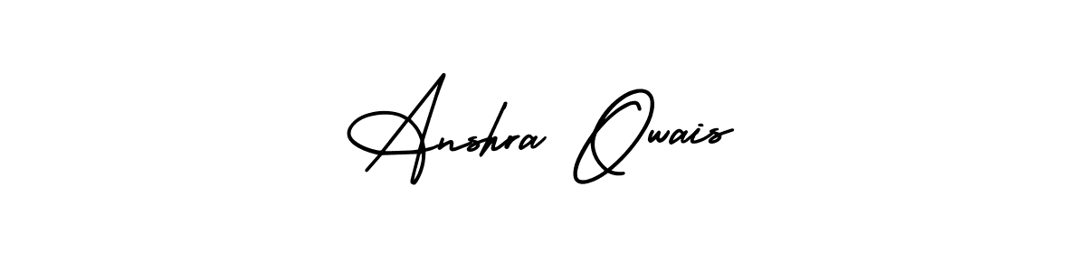 Make a short Anshra Owais signature style. Manage your documents anywhere anytime using AmerikaSignatureDemo-Regular. Create and add eSignatures, submit forms, share and send files easily. Anshra Owais signature style 3 images and pictures png