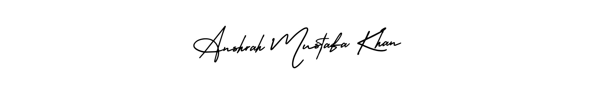 Make a beautiful signature design for name Anshrah Mustafa Khan. With this signature (AmerikaSignatureDemo-Regular) style, you can create a handwritten signature for free. Anshrah Mustafa Khan signature style 3 images and pictures png