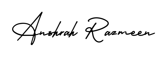 An effortless, minimalist signature concept for Anshrah Razmeen using AmerikaSignatureDemo-Regular design. Clean lines that look great on any document. Anshrah Razmeen signature style 3 images and pictures png