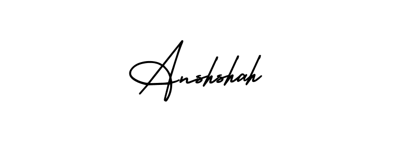 Use a signature maker to create a handwritten signature online. With this signature software, you can design (AmerikaSignatureDemo-Regular) your own signature for name Anshshah. Anshshah signature style 3 images and pictures png