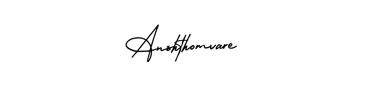Create a beautiful signature design for name Anshthomvare. With this signature (AmerikaSignatureDemo-Regular) fonts, you can make a handwritten signature for free. Anshthomvare signature style 3 images and pictures png