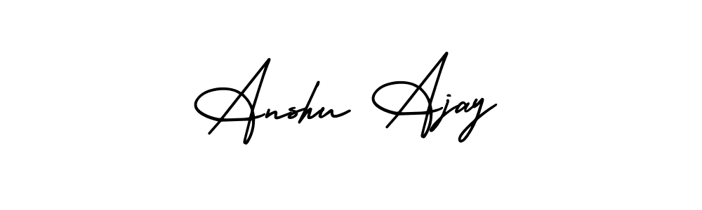 AmerikaSignatureDemo-Regular is a professional signature style that is perfect for those who want to add a touch of class to their signature. It is also a great choice for those who want to make their signature more unique. Get Anshu Ajay name to fancy signature for free. Anshu Ajay signature style 3 images and pictures png