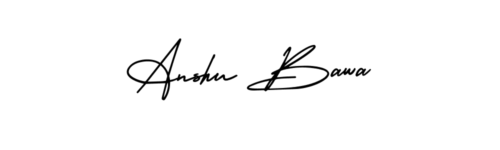 How to make Anshu Bawa signature? AmerikaSignatureDemo-Regular is a professional autograph style. Create handwritten signature for Anshu Bawa name. Anshu Bawa signature style 3 images and pictures png