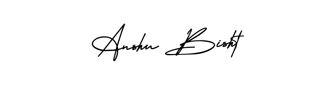 Create a beautiful signature design for name Anshu Bisht. With this signature (AmerikaSignatureDemo-Regular) fonts, you can make a handwritten signature for free. Anshu Bisht signature style 3 images and pictures png